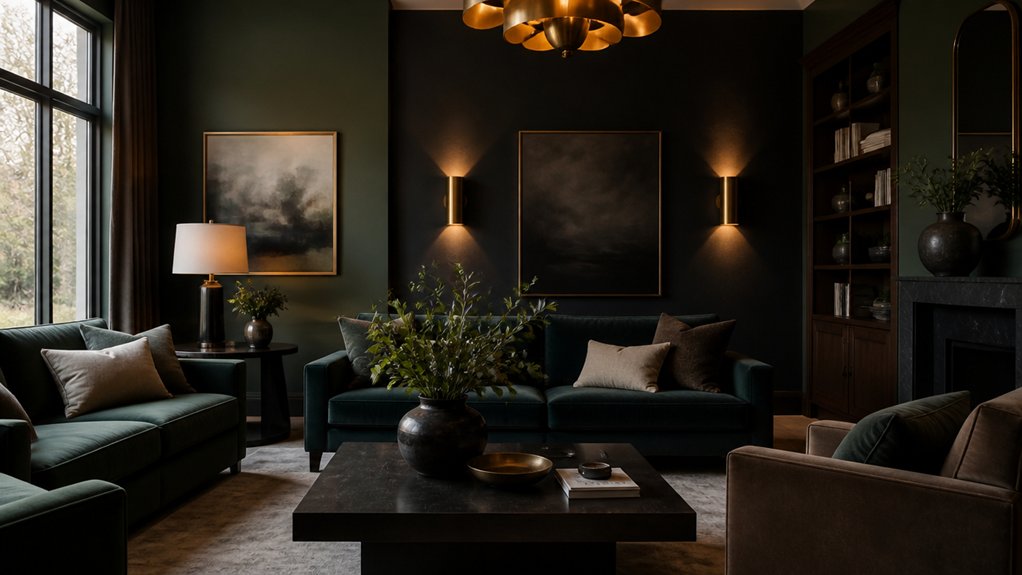dark paint enhances elegance