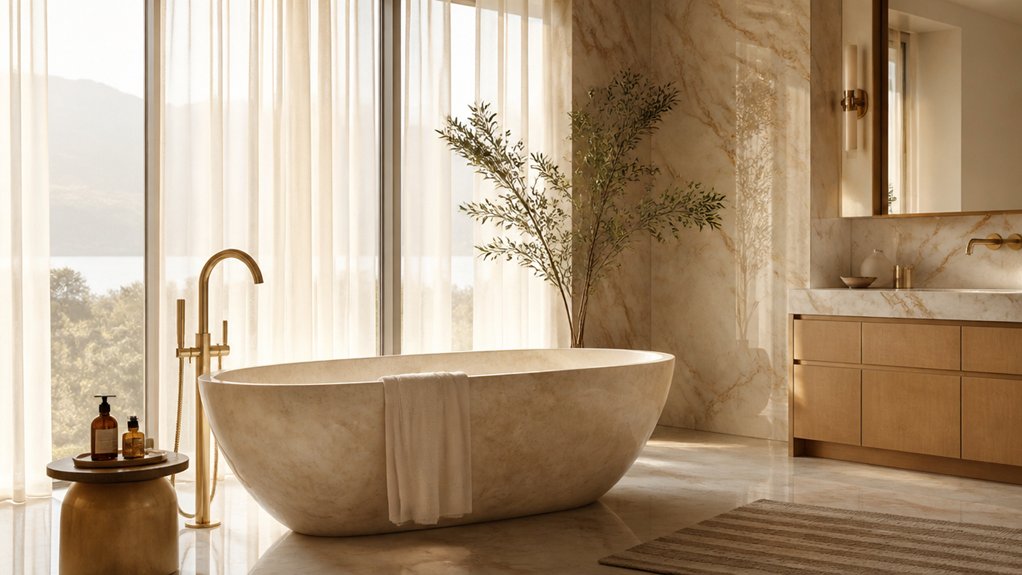 elegant spa inspired bathrooms