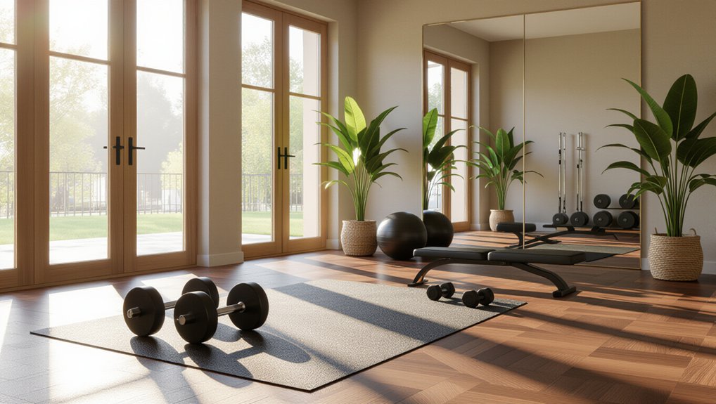 secure non slip workout surface
