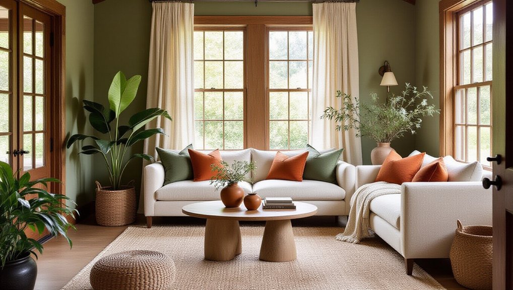 soothing earthy green palette